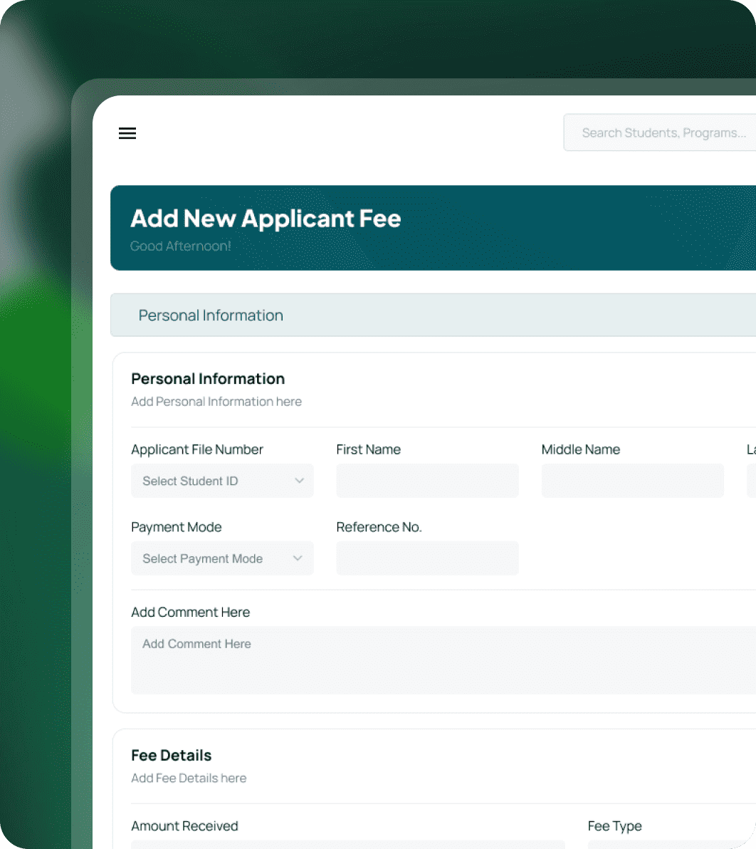Elara fee and financial management module